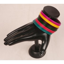 Touchstone "Colorful Bangle Collection Indian Bollywood Alloy Metal Rich Gorgeous And Live Textured Vintage Colors Jewelry Bangle Bracelets For Women., M - Circ 7.8 in-Indn Size 2.8-Dia 2.5 in, Alloy,