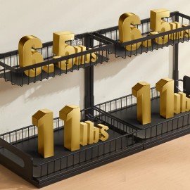 2 Tier Under Sink Organizer Sliding Storage Drawer Kitchen Bathroom Cabinet 2Pcs