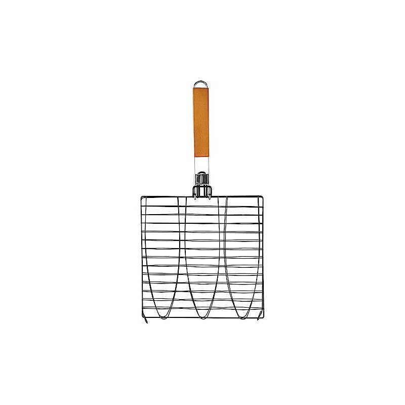 Mr. Bar-B-Q 06623X Triple Non Stick Fish Basket, Black