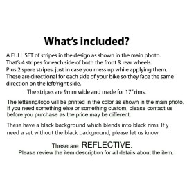 CGD Graphics REFLECTIVE RED GP STYLE RIM STRIPES WHEEL DECALS TAPE STICKERS SUZUKI Hayabusa