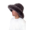 Lina & Lily Oversized Winter Faux Fur Bucket Hat for