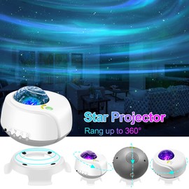 FLITI The Largest Coverage Area Galaxy Lights Projector, Star Projector, with Changing Nebula and Galaxy Shapes Galaxy Night Light