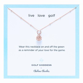 Chelsea Charles Golf Ball Charm Necklace - Rose Gold