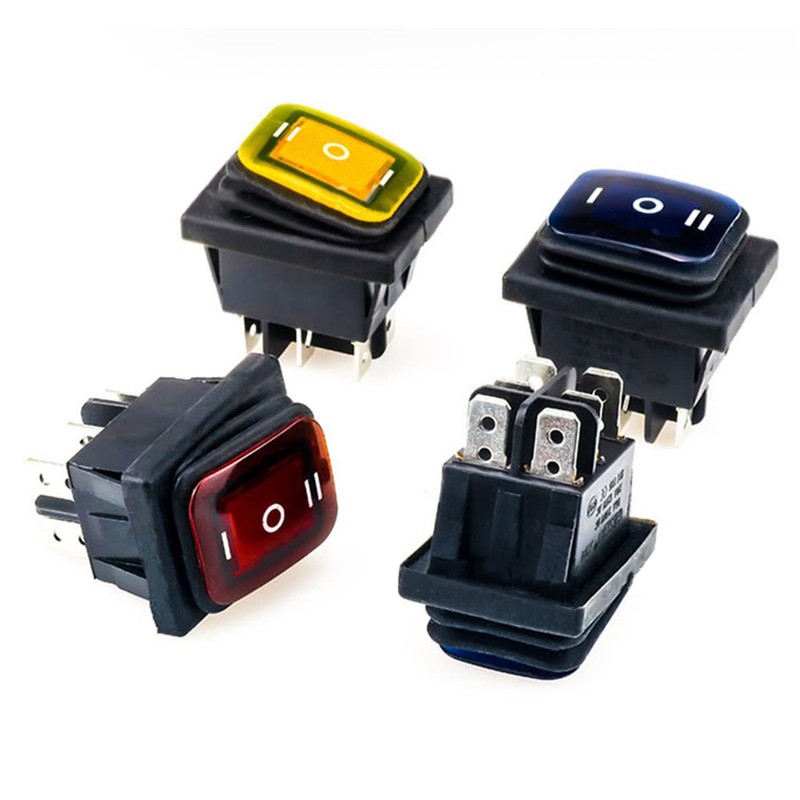 WANGCL 5PCS LED Waterproof Toggle Switch 12V ON/OFF/ON 3 Position
