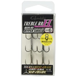 Gamakatsu Triple Hook Treble RB Heavy No. 6 6 Microbarb/Hyper Shield 67554