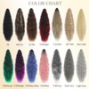 Ombre Brown Mix Blonde Curly Claw Ponytail 26", Fluffy Natural