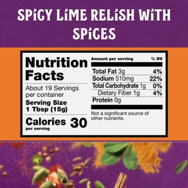 Patak’s Hot Lime Pickle - Authentic Indian Relish w/Lime Dices, Mustard Seeds & Aromatic Spices - Perfect for Sandwiches, Curries, Salads & Cold Meats - Vegan Spicy Pickle - 10oz Jar (Pack of 1)