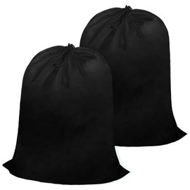 Kioiner 2 Pcs Large Storage Bags with Drawstring, Waterproof Oxford Fabric Laundry Bag, Tear Resistant Dirty Clothes Organizer Bag for Home Bathroom Hotel Travel Laundromat Camp Trip (94x120cm)
