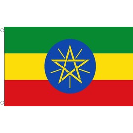 Ethiopia (with star) Small Flag - 3 x 2 FT - 100% Polyester With Eyelets Banner - FlagSuperstore