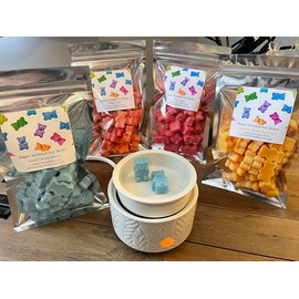 Gummy Bear Wax Melts - 4 Oz Bags - Pet Friendly - Strong Scent- Long Lasting - Eco-Friendly - Hand-Poured - Large Gummy Melts - Wax Tarts - Soy (Farmhouse Weekends)