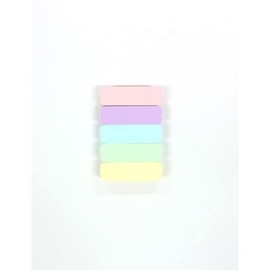 Fusen All-Over Glue Rounded Corners Pastel, 0.6 x 2.0 inches (1.5 x 5 cm), 120 Sheets x 5 Pieces
