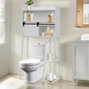 YLIEHS Space-Saving Over The Toilet Storage Cabinet with Sliding Door,