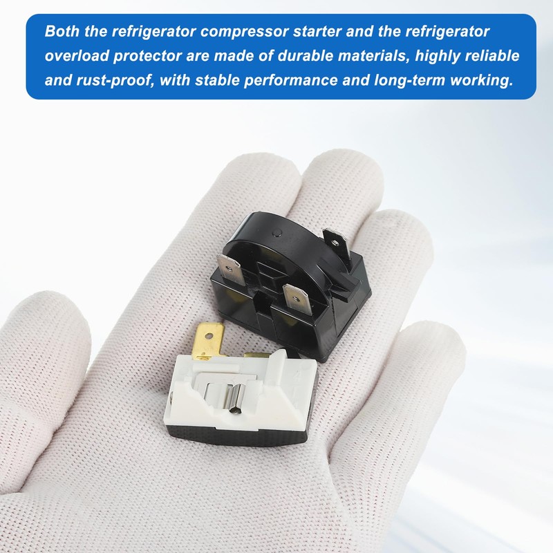 sourcing map PTC Refrigerator Starter Relay 4.7 Ohm 3 Pin