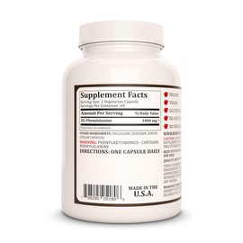 Remedy's nutrition DL-Phenylalanine (DLPA) 1,000mg Vegan Capsules Amino Acid Supplement - Non-GMO, Gluten Free, Dairy Free - Two Month Supply (60 Count)