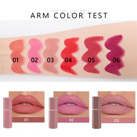 Lipstick, 3 Pcs Nude Matte Lipsticks For Women Long Lasting Pink Red Lipsticks, Waterproof Natural Lip Stick Moisturizing Hydrating High Pigmented Smooth Velvet Texture Lipstick Sets Makeup Gift