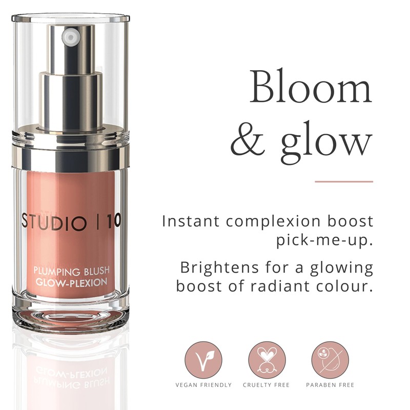 Studio 10 Plumping Blush Glow-Plexion Makeup - Liquid Blush -