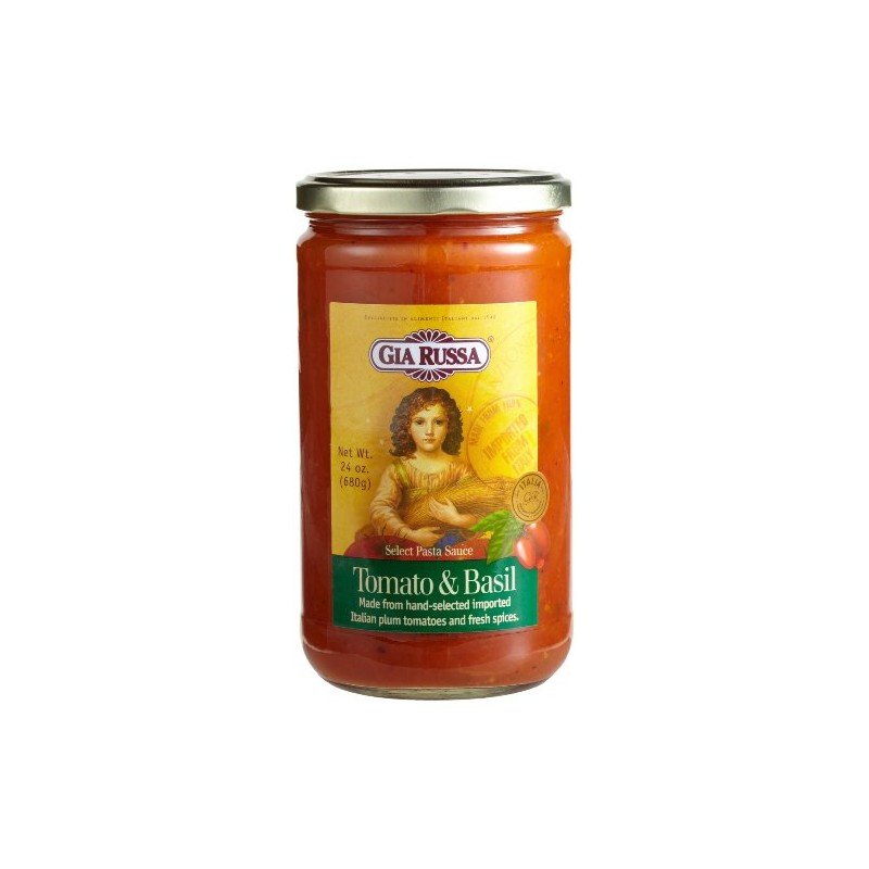 Gia Russa Tomato & Basil Pasta Sauce, 24-Ounce Glass Jars