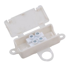 CNBTR Low Voltage Junction Box Plastic Cable T06-MM02P Terminals Mini with Black Wire Sleeves Pack of 4