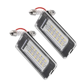 ACROPIX Car Number Lamp LED License Plate Light Lamp Assembly Fit for Mini Cooper - Pack of 2 Clear, Black