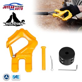 Wolfstorm For ATV UTV Winch Hook Rubber Bump Stopper Set Cable Rubber Stopper Heavy Duty