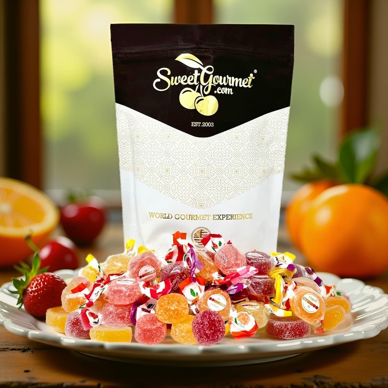 SweetGourmet Le Bonelle Gelées Soft Fruit Jelly Candy, Strawberry Blackberry