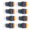25Pcs Momentary Push Button Switch Self Locking 8 Pin Round