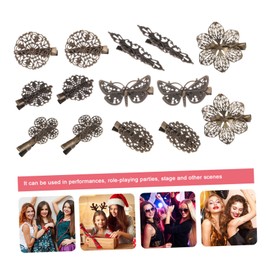 FOMIYES 16pcs Vintage Bronze Duckbill Hair Clips for Women Elegant Retro Barrettes with Alligator Grip Chic Butterfly Hairpins for Daily Wear and Special Occasions