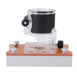 Generic Wood Trimmer Router Base, 2 in 1 Compact Aluminum Alloy Router Base with Adjustable Thickness, Wood Palm Router Base for 65mm Inner Diameter Trimming Machine Woodworking