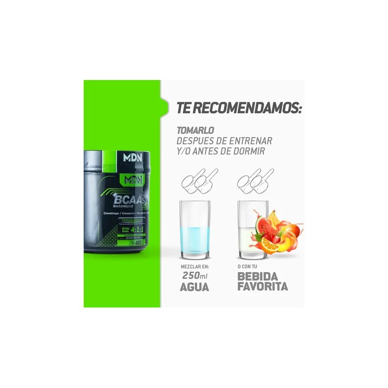 Bcaas + Beta-alanina Mdn | 480g | 40 Servicios |