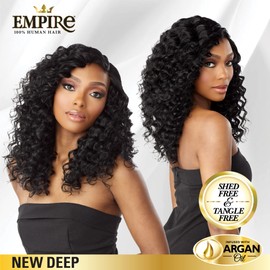 Sensationnel Empire Curly human hair - newdeep tangle free weaving for quick weave and sew in styles for faux highlights - 1 pack (12 inch, S4/30)