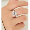 Kokoma Multi-Color CZ Open Statement Band Ring for Women Crystal