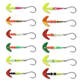Mack's Lure 09945 Wedding Ring Spinner - Salmon Tech Red Silver Tiger Yellow Chartreuse/Black Black Nickel