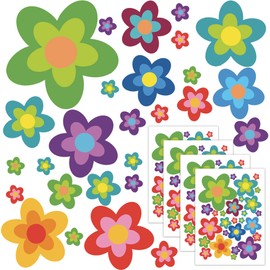 Autoaufkleber Blumen Gänseblümchen Prilblumen Tuning - 27/54/108 Stück - Lustige Karosserie Motorrad Fahrradhelm Glasaufkleber (Small, 108 Stücke, Farbe 001)