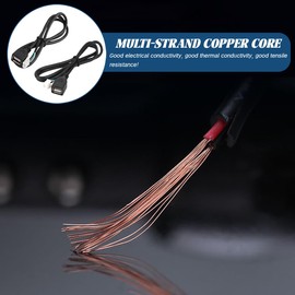 CGEAMDY 2 Stück Auto USB Verlängerungskabel Adapter, 4 Poliger und 6 Poliger Anschluss Kabel, USB Buchse Schnittstelle zu Armaturenbrett Mount Panel Verlängerungskabel