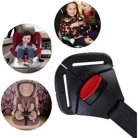 Norhogo Child Car Seat Clip Buckle Protector, Metal Locking Clip Belt Loosening Guard, Child Seat Safety Device (Black)