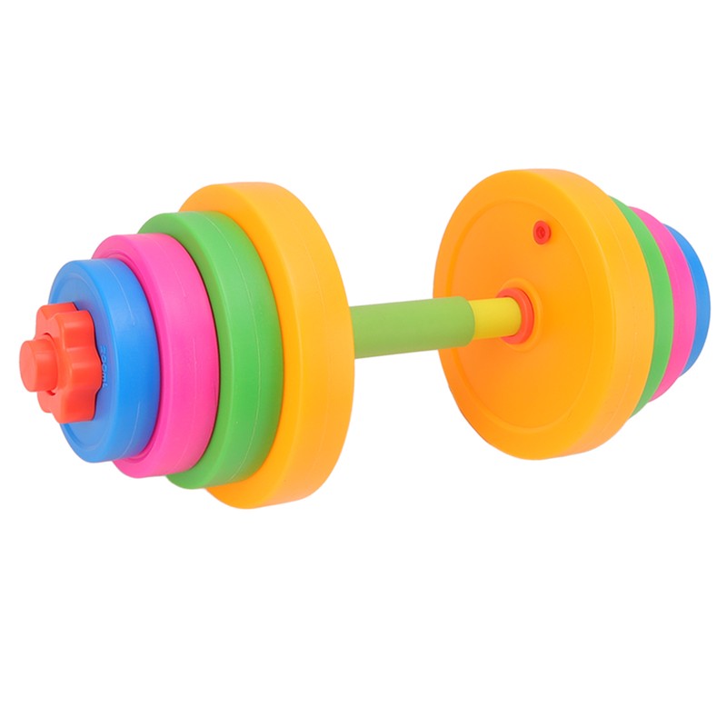Adjustable Dumbbell Toy Plastic Fitness Weight Lifting Dumbbell for Kids