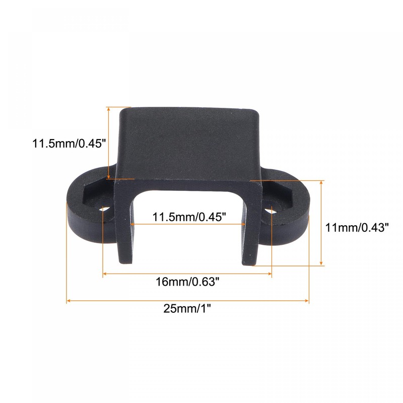 sourcing map Motor Mounting Bracket Motor Base 11.5mm Black with