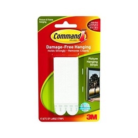 Command Large Picture-Hanging Strips 3CRK4, White, 16-Pairs