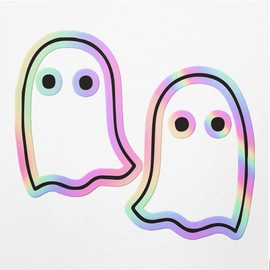 Holographic Decal Stickers Of Funny 2 Cute Ghost Premium Waterproof Vinyl Decal Stickers For Laptop Phone Accessory Helmet Car Window Mug Tuber Cup Door Wall Decoration ANDVER3048230HO110322