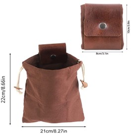 Kanyka Bag for Foraging Foldable for Hiking, Foldable Fruit Bag, Cotton Belt Bag, Multi-Purpose Canvas Bushcraft Bag, Collapsible Waxed Canvas Foraging Pouch for Hiking Camping, brown, Outdoor