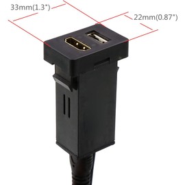 Toyota parts – HDMI Connection Unit with QC3.0 USB for Toyota Vehicles, Audio Switch Hole Panel with Input Port