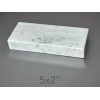 Carrara 5"x2"x¾" Undrilled Solid Italian Carrara White Marble Block Base