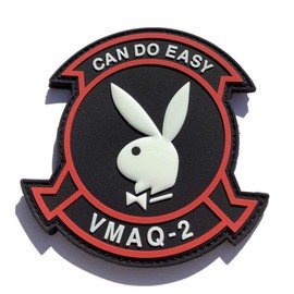 Squadron Nostalgia LLC VMAQ-2 PVC Patches - Glow in The Dark Hook and Loop