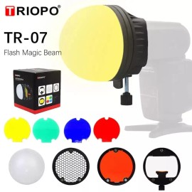Triopo US TRIOPO MagDome Color Filter Honeycomb Diffuser Ball Kit For Godox AD200 V860