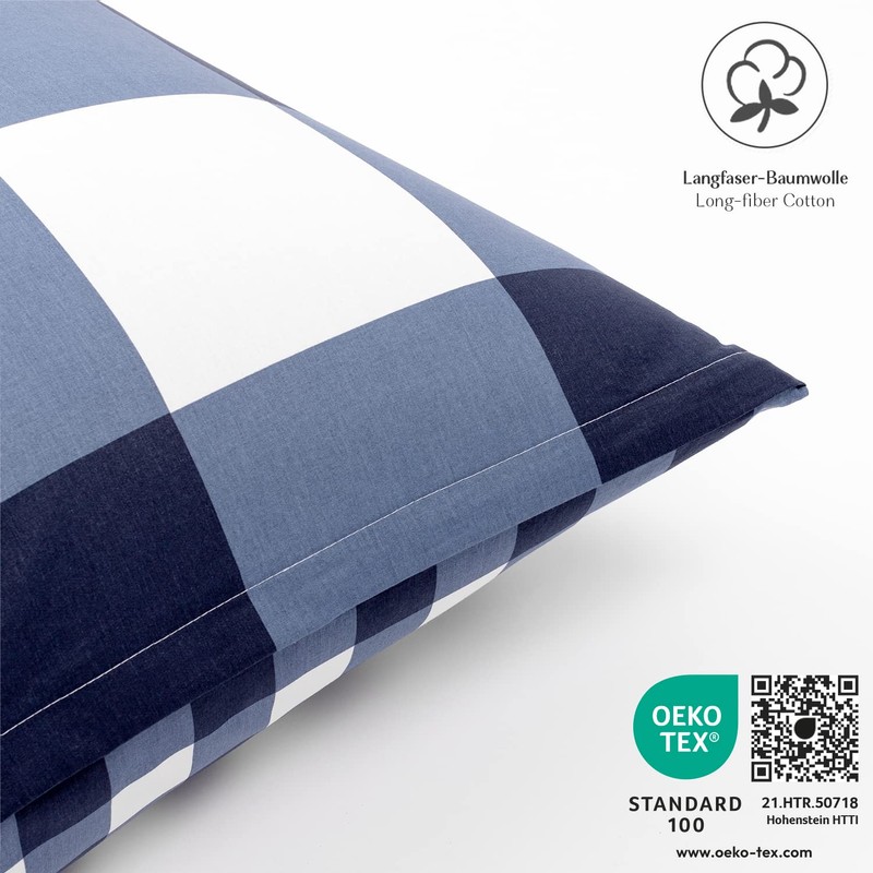 Alreya Renforcé Cushion Cover, 40 x 80 cm, 100% Cotton