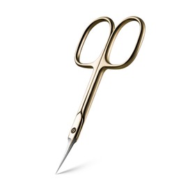 BEZOX Curved Cuticle Scissors - Precision Manicure Scissor Nail Cuticle Trimmer, Professional Stainless Steel Nail Scissors for Cuticle Care, Cuticle Cutter Small Scissors for Women - Golden