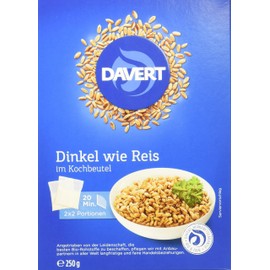 Davert Delicate Spelt in Cooking Bag, Pack of 3 (3 x 250 g) - Organic