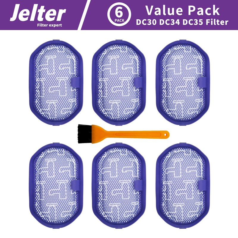Jelter 6 Pack vacuum DC30 filters compatible for Dyson DC31