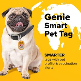 Genie Smart Pet Tag, Dog and Cat Tag with QR Code for Tracking Location, Alternative to GPS Tracker and QR Pet ID Tags for Dogs, Cats and More, Tags with Alerts for Vaccination, Pack of 2 - tag8