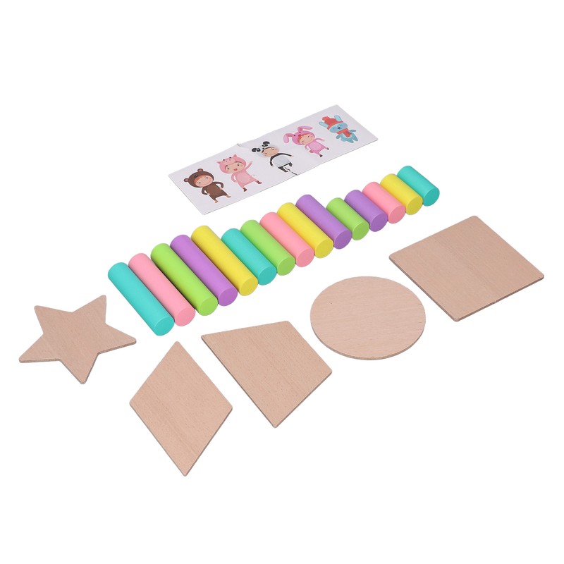 Wooden Tower Stacking Game Wooden Montessori Building Blocks Educational Desktop